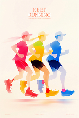 전신 PSD 여자 남자 일러스트 성인 세명 운동복 컬러풀 달리기 속도 마라톤 러닝 캡모자 성인만 쾌감 국내일러스트 모자_잡화 옷 감정 컬러 모션 사람 경기 육상스포츠 파일형식