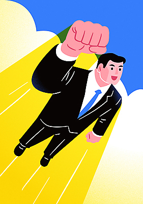 전신 구름 남자 일러스트 한명 미소 정장 성인 노란색 손들기 주먹 비행 비즈니스맨 슈퍼맨 영웅 슈퍼히어로 성인남자한명만 국내일러스트 AI파일 자연요소 1 옷 컬러 비즈니스 모션 표정 사람 직장인 남자한명만 성인남자만 파일형식 벡터