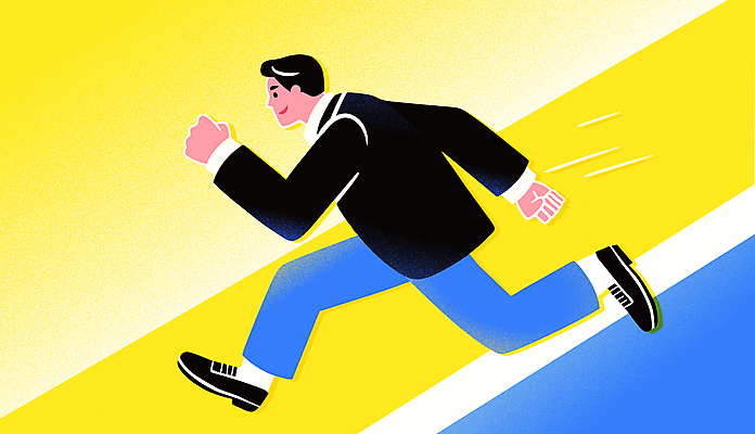 전신 남자 일러스트 한명 미소 정장 성인 달리기 노란색 비즈니스맨 슈퍼맨 영웅 슈퍼히어로 성인남자한명만 국내일러스트 AI파일 1 옷 컬러 비즈니스 모션 표정 사람 직장인 남자한명만 성인남자만 파일형식 벡터