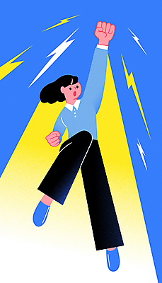 전신 여자 일러스트 한명 정장 성인 파란색 손들기 점프 주먹 비즈니스우먼 영웅 번개모양 슈퍼히어로 성인여자한명만 국내일러스트 AI파일 모양 1 옷 컬러 비즈니스 모션 사람 직장인 번개 여자한명만 성인여자만 파일형식 벡터