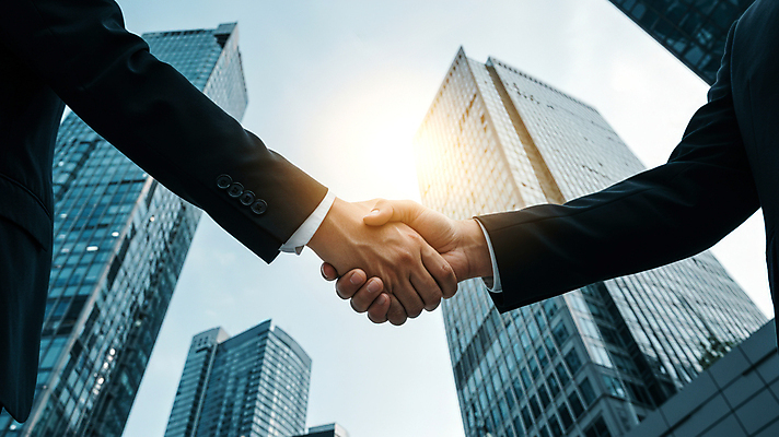 JPG 편집이미지 손 하늘색 비즈니스 하늘 성공 악수 협상 빌딩 신체부위 햇빛 거래 직장인 편집실사 AI인물포토 AI콘텐츠 직업 컨셉 사람 손짓 건물 파란색 태양 CG 파일형식 AI포토