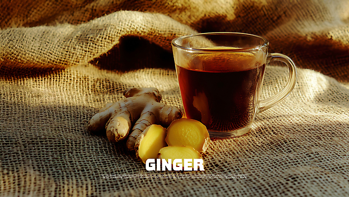 PSD 편집이미지 음식 식재료 단면 잔 건강 사람없음 햇빛 슬라이스 생강 마대자루 생강차 이미지편집 식기 채소 차_음료 태양 자루 파일형식