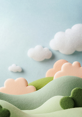 JPG 구름 편집이미지 자연 하늘 사람없음 풀 언덕 펠트 이미지편집 편집실사 AI컴퓨터그래픽 AI콘텐츠 자연요소 식물 CG 생태계 파일형식 천_직물