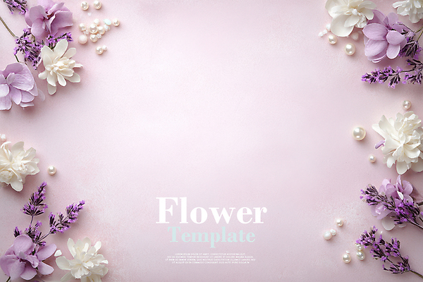 PSD 편집이미지 꽃 사람없음 봄 진주 연보라색 이미지편집 식물 계절 보라색 보석 파일형식