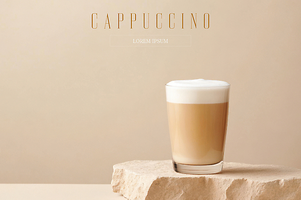 PSD 편집이미지 잔 사람없음 카페 돌_바위 메뉴 카푸치노 베이지색 우유거품 이미지편집 식기 커피 컬러 상점 거품 파일형식
