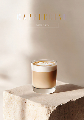 PSD 편집이미지 잔 그림자 사람없음 카페 돌_바위 메뉴 카푸치노 라떼아트 베이지색 우유거품 이미지편집 식기 커피 컬러 상점 거품 그림 라떼 파일형식