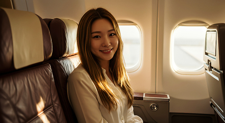 JPG 편집이미지 여자 해외여행 창문 한명 미소 앉기 상반신 성인 햇빛 갈색 비행기내부 의료성형뷰티 성인여자한명만 편집실사 AI인물포토 AI콘텐츠 1 해외 컬러 여행 모션 비행기 표정 사람 내부 태양 CG 여자한명만 성인여자만 파일형식 AI포토