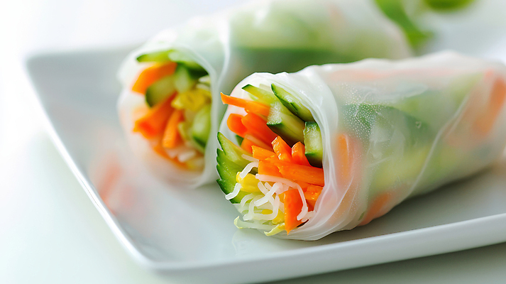 JPG 편집이미지 접시 오이 건강 사람없음 당근 신선 건강식 라이스페이퍼 월남쌈 맛있는 편집실사 AI포토 AI콘텐츠 식기 음식 채소 뿌리채소 CG 베트남음식 파일형식