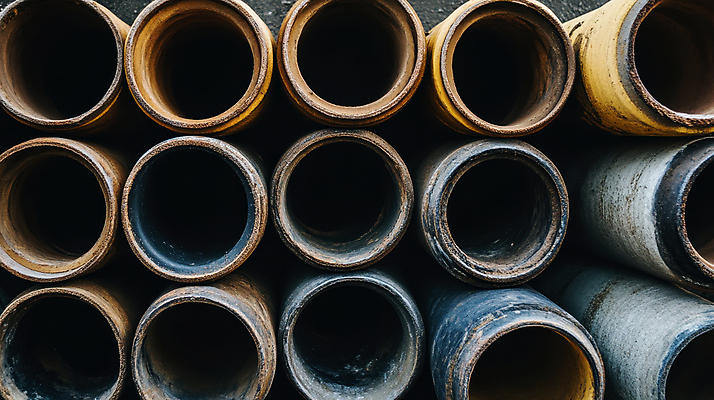 JPG 편집이미지 사람없음 쌓기 여러개 원형 구멍 철 부식 파이프 쇠파이프 편집실사 AI포토 AI콘텐츠 도형 다수 모션 CG 파일형식