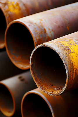 JPG 편집이미지 사람없음 쌓기 여러개 원형 구멍 철 부식 파이프 쇠파이프 편집실사 AI포토 AI콘텐츠 도형 다수 모션 CG 파일형식