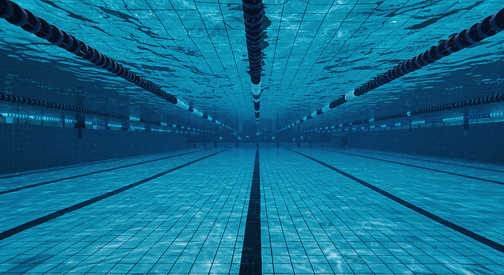 JPG 편집이미지 물결 사람없음 파란색 운동 수중 수영 레인 타일바닥 실내수영장 편집실사 AI포토 AI콘텐츠 컬러 바닥 수영장 실내 건강 수상스포츠 CG 파일형식