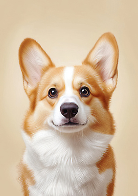JPG 편집이미지 한마리 행복 반려견 미소 사람없음 귀여움 강아지 베이지색 웰시코기 편집실사 AI포토 AI콘텐츠 1 감정 컬러 컨셉 표정 반려동물 개 CG 파일형식