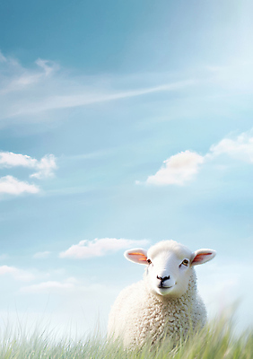 JPG 구름 편집이미지 한마리 자연 하늘 잔디 초원 사람없음 햇빛 산양 편집실사 AI포토 AI콘텐츠 자연요소 식물 1 태양 양 CG 생태계 멸종위기동물 파일형식