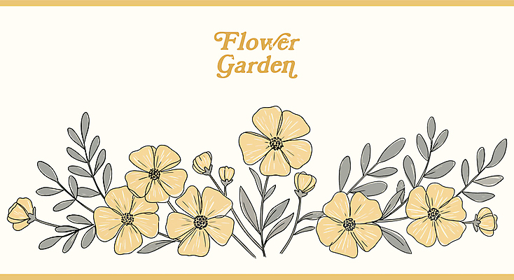 잎 일러스트 사람없음 노란색 꽃봉오리 국내일러스트 AI파일 식물 꽃 컬러 파일형식 벡터