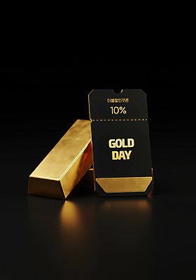 PSD 편집이미지 이벤트 사람없음 경제 3D 검은색 재산 고급 재테크 쿠폰 금괴 순금 편집3D 컬러 컨셉 금융 황금 디지털합성 파일형식