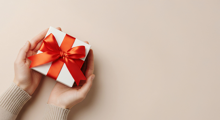 JPG 편집이미지 손 리본 사랑 들기 신체부위 선물상자 마음 주기 감사 가정의달 살구색 은혜 이미지편집 편집실사 AI인물포토 AI콘텐츠 감정 컬러 모션 선물 사람 상자 5월 CG 파일형식 AI포토