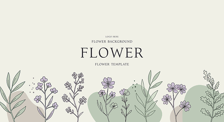 잎 일러스트 사람없음 초록색 들꽃 라인아트 국내일러스트 AI파일 식물 꽃 선 컬러 파일형식 벡터