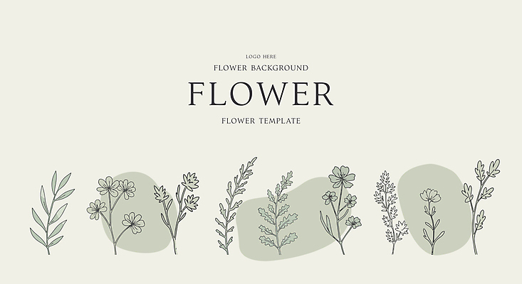 잎 일러스트 사람없음 초록색 들꽃 라인아트 국내일러스트 AI파일 식물 꽃 선 컬러 파일형식 벡터