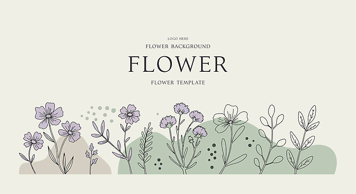 잎 일러스트 사람없음 초록색 들꽃 라인아트 국내일러스트 AI파일 식물 꽃 선 컬러 파일형식 벡터