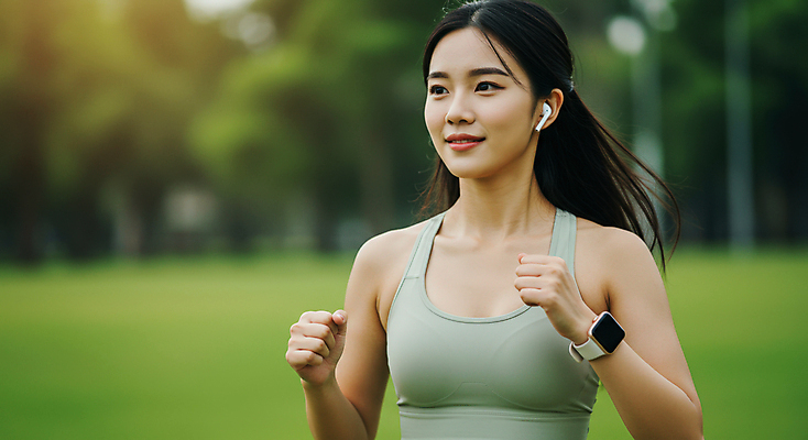 JPG 편집이미지 공원 여자 건강 한명 상반신 성인 운동복 조깅 손들기 몸매 상쾌 무선이어폰 의료성형뷰티 성인여자한명만 애플워치 편집실사 AI인물포토 AI콘텐츠 1 옷 공공시설 감정 이어폰 모션 사람 운동 CG 스마트워치 여자한명만 성인여자만 파일형식 AI포토