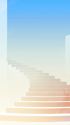 JPG 하늘색 일러스트 사람없음 빛 계단 감성 미니멀 국내일러스트 AI일러스트 AI콘텐츠 컨셉 파란색 파일형식