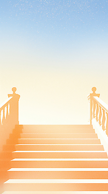 JPG 일러스트 난간 사람없음 빛 계단 주황색 고급 감성 미니멀 국내일러스트 AI일러스트 AI콘텐츠 컬러 컨셉 파일형식