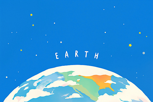 PSD 지구 일러스트 사람없음 파란색 우주 자연보호 환경 환경보전 지구의날 세계환경의날 국내일러스트 기념일 컬러 자연 보호 사회이슈 파일형식 법정기념일