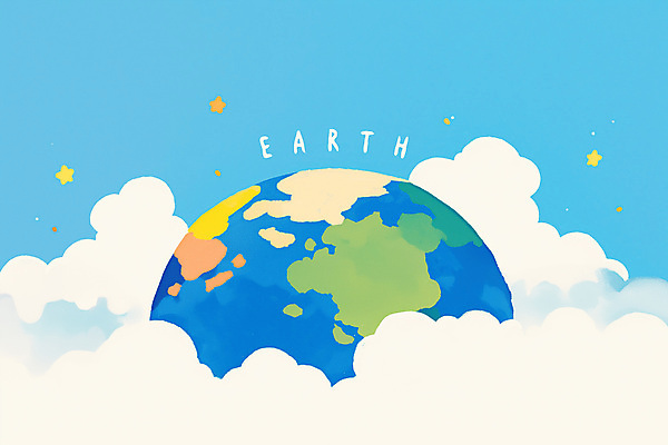PSD 구름 지구 일러스트 사람없음 파란색 자연보호 환경 환경보전 지구의날 세계환경의날 국내일러스트 자연요소 기념일 컬러 자연 보호 사회이슈 파일형식 법정기념일