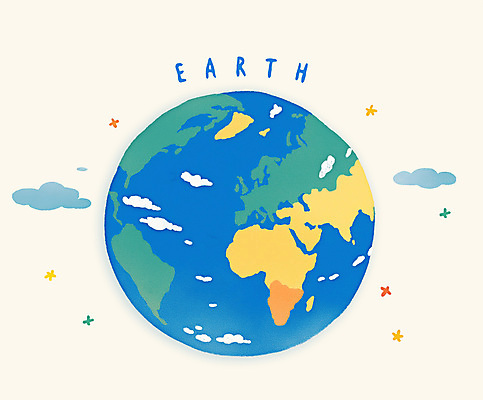 PSD 구름 지구 일러스트 사람없음 파란색 자연보호 환경 환경보전 지구의날 세계환경의날 국내일러스트 자연요소 기념일 컬러 자연 보호 사회이슈 파일형식 법정기념일