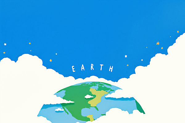 PSD 구름 지구 일러스트 사람없음 파란색 자연보호 환경 환경보전 지구의날 세계환경의날 국내일러스트 자연요소 기념일 컬러 자연 보호 사회이슈 파일형식 법정기념일