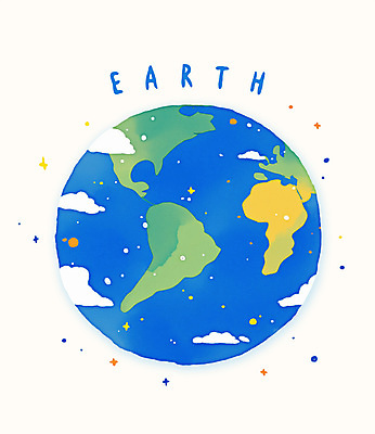 PSD 구름 지구 일러스트 사람없음 파란색 자연보호 환경 환경보전 지구의날 세계환경의날 국내일러스트 자연요소 기념일 컬러 자연 보호 사회이슈 파일형식 법정기념일