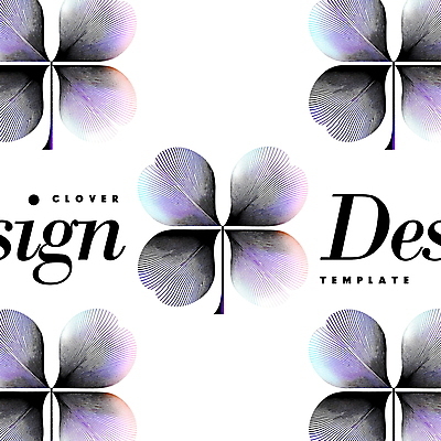 PSD 편집이미지 디자인 포스터 패턴 사람없음 검은색 행운 네잎클로버 레이아웃 이미지편집 식물 컬러 컨셉 무늬 클로버 파일형식