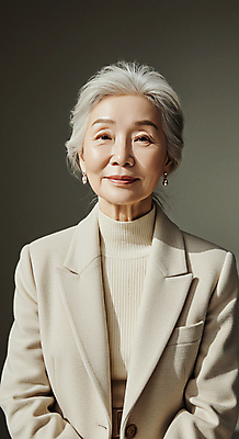 JPG 모델 편집이미지 여자 노년 한명 미소 상반신 귀걸이 자신감 베이지색 의료성형뷰티 노인여자한명만 편집실사 AI인물포토 AI콘텐츠 1 감정 컬러 장신구 표정 사람 성인 CG 여자한명만 노인여자만 파일형식 AI포토