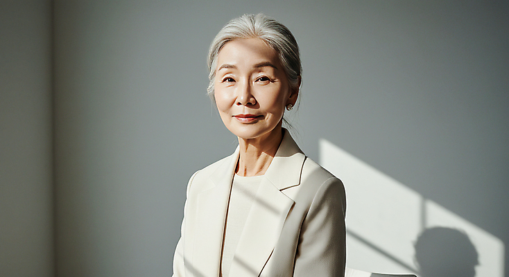 JPG 모델 편집이미지 여자 노년 그림자 한명 미소 상반신 햇빛 회색 자신감 의료성형뷰티 노인여자한명만 편집실사 AI인물포토 AI콘텐츠 1 감정 컬러 표정 사람 성인 태양 CG 여자한명만 노인여자만 파일형식 AI포토