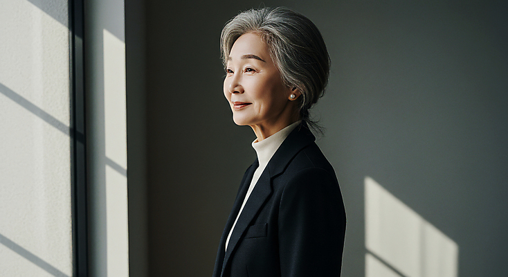 JPG 모델 편집이미지 여자 노년 그림자 한명 미소 상반신 햇빛 귀걸이 검은색 자신감 의료성형뷰티 노인여자한명만 편집실사 AI인물포토 AI콘텐츠 1 감정 컬러 장신구 표정 사람 성인 태양 CG 여자한명만 노인여자만 파일형식 AI포토