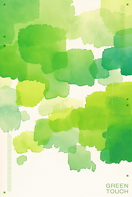 PSD 백그라운드 일러스트 붓터치 추상 수채화 사람없음 초록색 번짐 겹침 국내일러스트 컬러 무늬 파일형식 효과