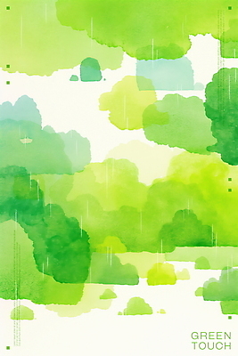 PSD 백그라운드 일러스트 붓터치 추상 수채화 사람없음 초록색 번짐 겹침 국내일러스트 컬러 무늬 파일형식 효과