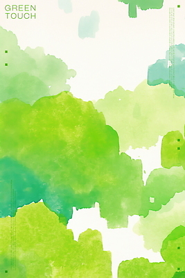 PSD 백그라운드 일러스트 붓터치 추상 수채화 사람없음 초록색 번짐 겹침 국내일러스트 컬러 무늬 파일형식 효과