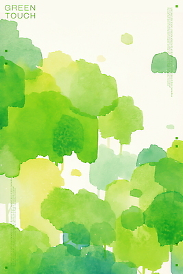 PSD 백그라운드 일러스트 붓터치 추상 수채화 사람없음 초록색 빛 번짐 겹침 국내일러스트 컬러 무늬 파일형식 효과