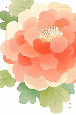 PSD 분홍색 잎 일러스트 수채화 사람없음 봄 우아함 감성 모란 보테니컬아트 국내일러스트 식물 계절 꽃 컬러 컨셉 파일형식