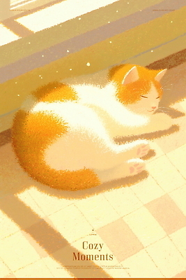 PSD 엎드리기 일러스트 휴식 따뜻함 사람없음 햇빛 노란색 평화 귀여움 눈감음 고양이 고요 잠 수면 포근함 편안함 창가 부드러움 감성 웅크림 국내일러스트 컬러 컨셉 창문 포유류 모션 물 반려동물 태양 감각 파일형식