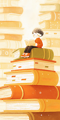 JPG 전신 남자 어린이 일러스트 따뜻함 한명 앉기 소년 취미 일상 독서 쌓기 주황색 잡기 감성 책더미 소년한명만 국내일러스트 AI일러스트 AI콘텐츠 1 컬러 컨셉 모션 사람 라이프 책 무더기 남자한명만 소년만 파일형식