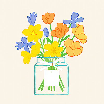 JPG 리본 잎 일러스트 선물 사람없음 꽃병 봄 축하 감사 가정의달 국내일러스트 AI일러스트 AI콘텐츠 식물 계절 꽃 감정 컨셉 5월 파일형식