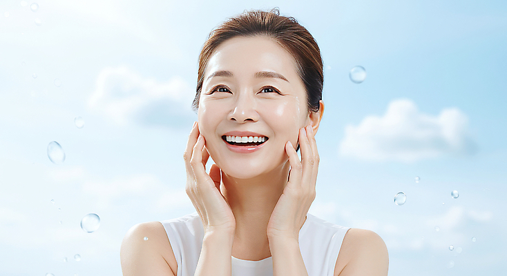 JPG 편집이미지 여자 40대 중년 한명 미소 상반신 뷰티 피부관리 스킨케어 의료성형뷰티 중년여자한명만 피부건강 편집실사 AI인물포토 AI콘텐츠 1 표정 건강 사람 성인 CG 여자한명만 중년여자만 파일형식 AI포토