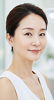 JPG 편집이미지 여자 40대 중년 한명 미소 상반신 뷰티 피부관리 스킨케어 의료성형뷰티 중년여자한명만 피부건강 편집실사 AI인물포토 AI콘텐츠 1 표정 건강 사람 성인 CG 여자한명만 중년여자만 파일형식 AI포토