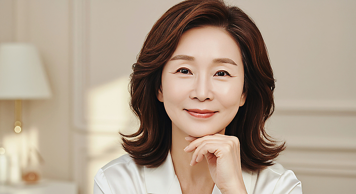 JPG 편집이미지 여자 40대 중년 한명 미소 상반신 뷰티 피부관리 스킨케어 의료성형뷰티 중년여자한명만 피부건강 편집실사 AI인물포토 AI콘텐츠 1 표정 건강 사람 성인 CG 여자한명만 중년여자만 파일형식 AI포토