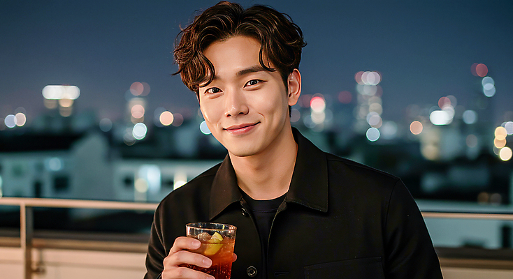 JPG 편집이미지 라이프스타일 남자 여유 야경 잔 한명 들기 상반신 20대 성인 뷰티 도시 편안함 모던 의료성형뷰티 스타일 성인남자한명만 세련 편집실사 AI인물포토 AI콘텐츠 1 식기 감정 모션 사람 청년 생활 감각 야간 CG 남자한명만 성인남자만 파일형식 풍경_경치 AI포토
