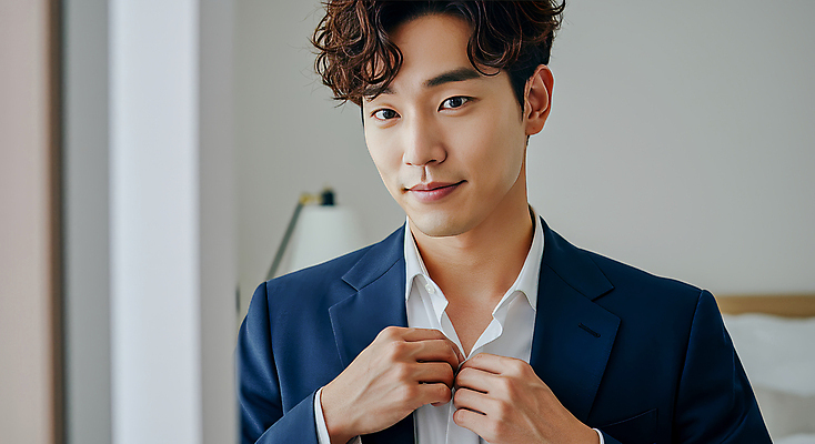 JPG 편집이미지 라이프스타일 남자 비즈니스 실내 한명 정장 상반신 20대 성인 뷰티 깨끗함 자신감 모던 의료성형뷰티 스타일 성인남자한명만 세련 편집실사 AI인물포토 AI콘텐츠 1 옷 감정 컨셉 사람 청년 내부 생활 CG 남자한명만 성인남자만 파일형식 AI포토