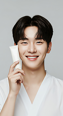 JPG 스튜디오촬영 편집이미지 헤어스타일 남자 감정 포즈 따뜻함 한명 미소 들기 상반신 20대 성인 캐주얼 빛 햇빛 청결 화장품 은색 편안함 모던 감성 의료성형뷰티 성인남자한명만 편집실사 IC뷰티큐레이션 AI인물포토 AI콘텐츠 1 옷 컬러 컨셉 모션 실내 표정 사람 청년 태양 뷰티 감각 위생 CG 남자한명만 성인남자만 파일형식 AI포토