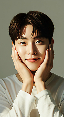 JPG 스튜디오촬영 편집이미지 헤어스타일 남자 감정 포즈 한명 미소 손짓 상반신 20대 성인 캐주얼 빛 햇빛 턱괴기 청결 흰색 편안함 모던 감성 감싸기 긍정적 꽃받침 의료성형뷰티 성인남자한명만 편집실사 IC뷰티큐레이션 AI인물포토 AI콘텐츠 1 옷 컬러 컨셉 모션 실내 표정 사람 청년 태양 감각 위생 CG 남자한명만 성인남자만 파일형식 AI포토